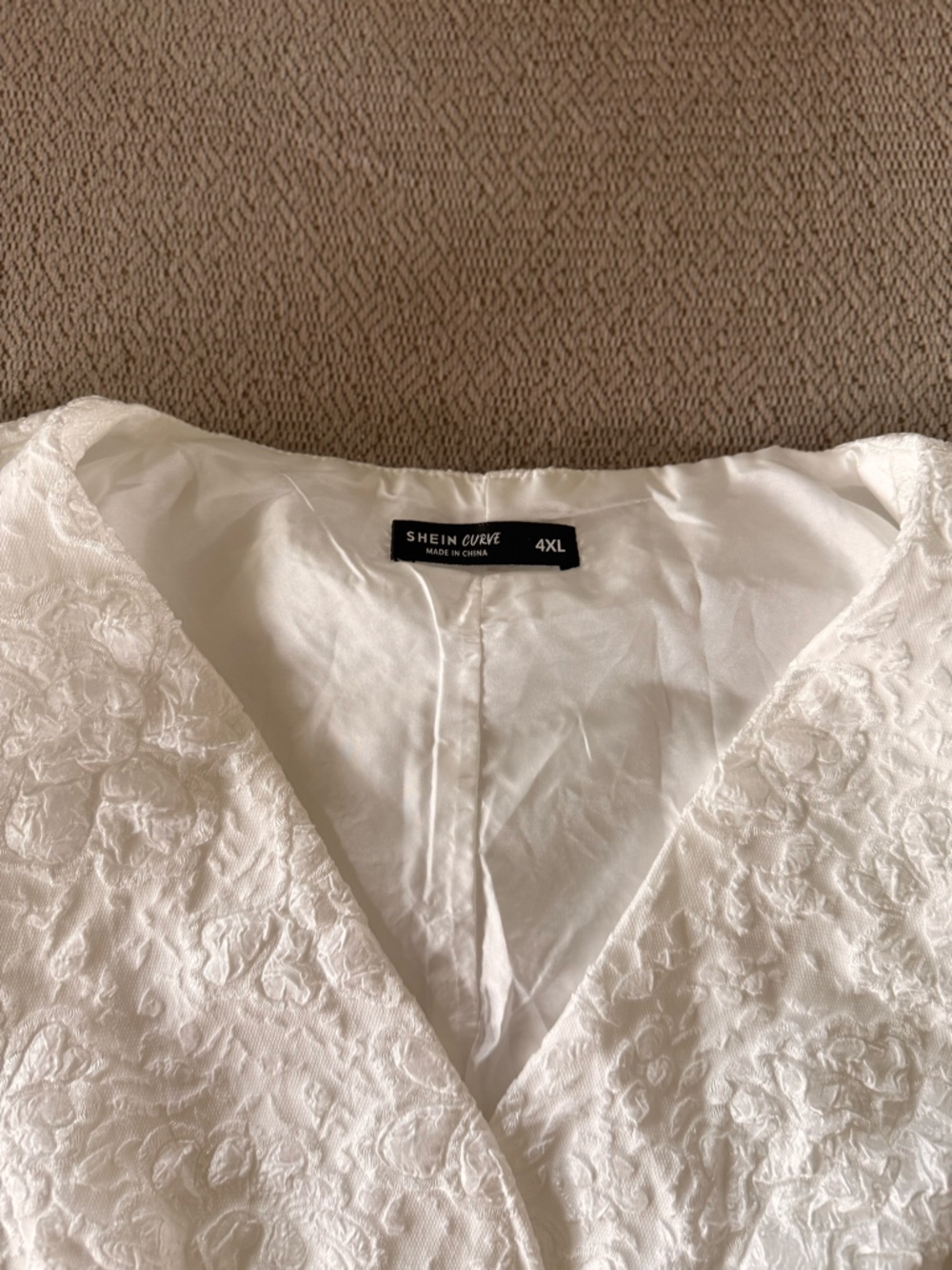 SHEIN White Jacquard Layered Maxi Skirt - Picture 3 of 4